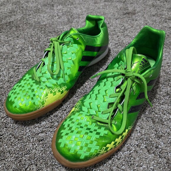 Adidas Predator LZ TRX Indoor Soccer Shoes Green Size 10.5 Rare Q21692 - Picture 1 of 9